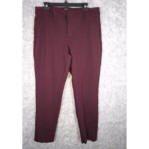 Liverpool Women's Dress Pants Flat Front Tappered Leg Burgandy Size 14/32 Work